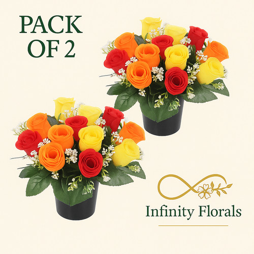 Artificial grave flowers rose - grave,