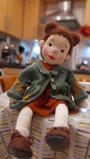Waldorf Doll Toddler with Autumn / Christmas Dress - Brand New Custom Created