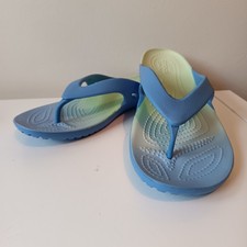 Crocs ombre blue green flip flops womens UK 5