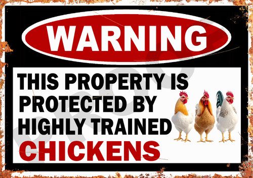 Animals warning sign chickens - animals,