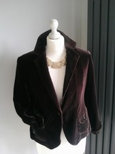 Mocha Velvet Jacket from M&S Limited Collection fully lined Size 12