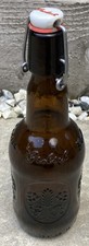 Vintage Grolsch Brown Glass Beer Bottle with Ceramic Flip Top Swing Cap