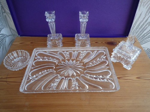Vintage glass dressing table - vintage,