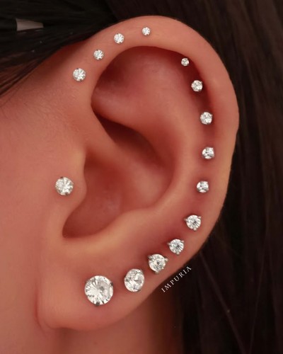 2pc surgical steel 20g labret - 2pc,