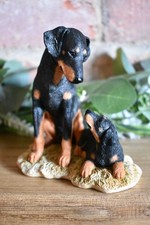 Sherratt and Simpson Doberman and Puppy Ornament Figure Gift Shelf Sitter (K)