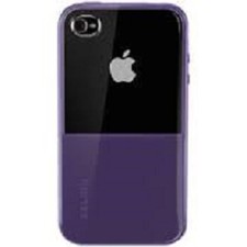 GENUINE BELKIN SHIELD PROTECTIVE MOBILE PHONE COVER CASE FOR iPHONE 4 4S PURPLE