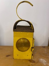 Vintage Road Works Safety Yellow Paraffin Lamp Lights Repurpose Re Cycle Project
