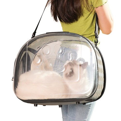 Clear window dog cat carrier - clear,