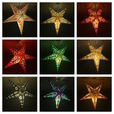 Decorative Paper Star Lampshade Light Hanging Lamp Festive Christmas Lantern