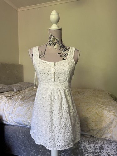 Fatface white cotton broderie - white,