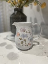 Denby ‘Dauphine’ sweet pea Encore design discontinued 6” tall jug.  