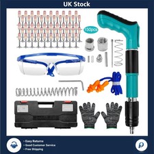 Upgraded 5-Speed Concrete Nail Gun Kit with 150 Nails for Effortless Installa...