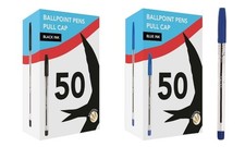 50 ball point pens Black/Blue