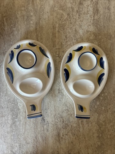 Jersey pottery blue and - pottery, yellow