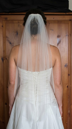 Ivory waist length brides