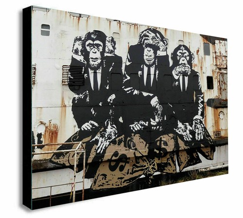 Banksy three wise monkeys - three,