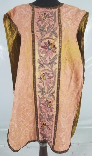 Antique french silk brocade - silk,