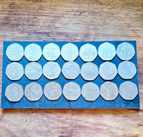 50p coins job lot - lot, of