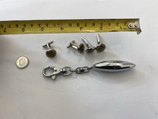 A Beautiful Key ring Bullet shape Has Poison Container With 2 Pairs cuff links 