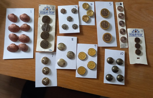 Used copper gold - copper/gold, buttons