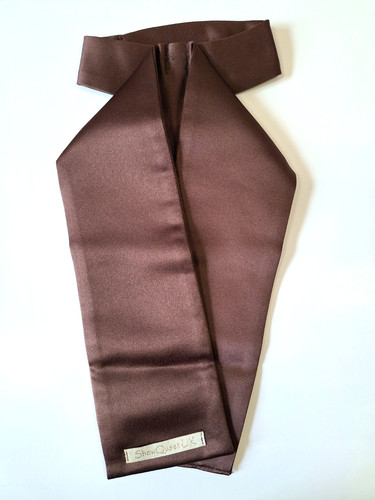 Pre tied brown satin - brown,