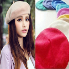 Vintage Unisex Men Women Wool Warm Beret Beanie Hat Cap French Style Colorful 