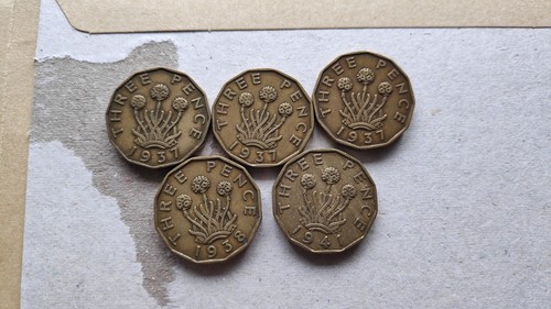 Three pence coins - three, coins)