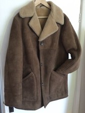 Vintage 1980's Men Sheepskin Coat / Jacket Made in Malta Retro Skinhead Mod
