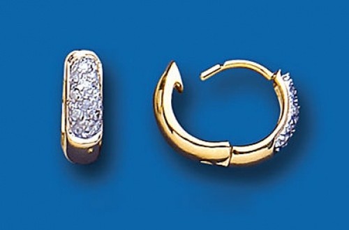 Men earring diamond huggie - men's,