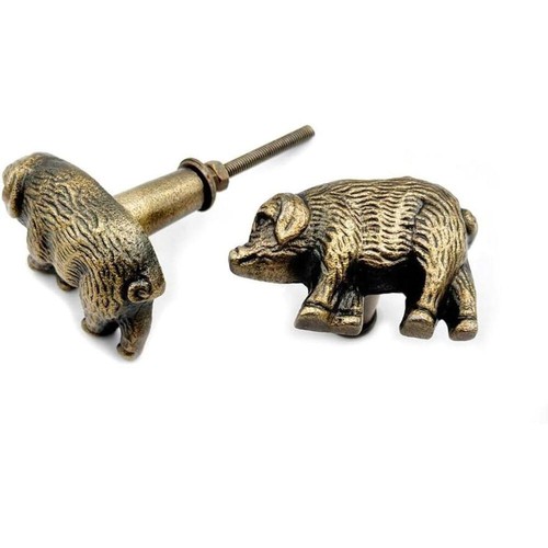 Pig cabinet knob antique - knob, |