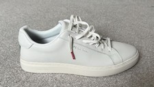 Paul Smith (PS) - White Rex Stripe Heel Tab Trainers - Size UK 10 