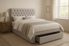 Double Grey Bed with Long
