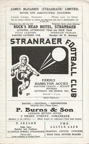 Stranraer hamilton - v,