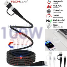 2in1 USB A & C to USB C 100W