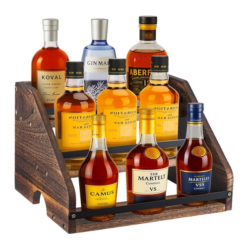 Tier liquor bottle wooden - 3-tier,