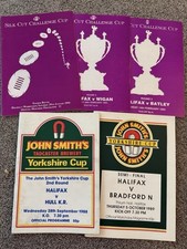 Halifax Rlfc cup Programmes 80s/90s X5