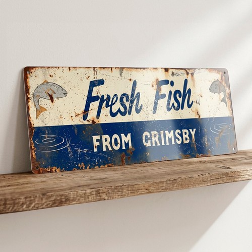 Vintage grimsby fresh - vintage, fish