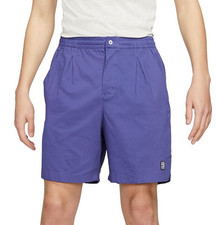 NIKE COURT TENNIS DRI FIT COTTON TWILL SHORTS - PURPLE DUST CK9845-510 - MEN M