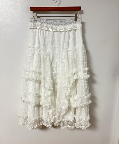 White floral lace layered - floral,