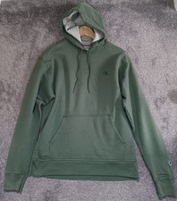 CHAMPION Mens Green Hoodie Size M Medium Drawstring Front Through Pocket