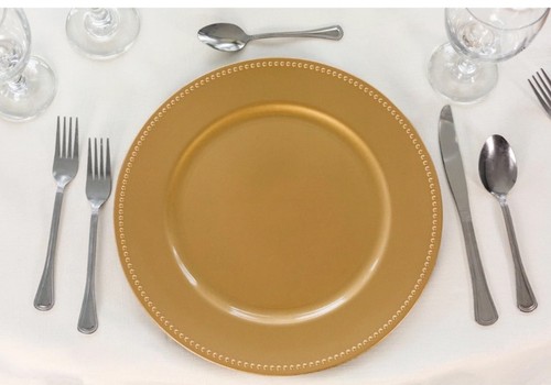 Set gold charger plates - set, of