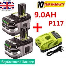 8AH 9Ah 18V Battery For Ryobi One Plus P108 Li-ion RB18L50 RB18L40 P104 Charger