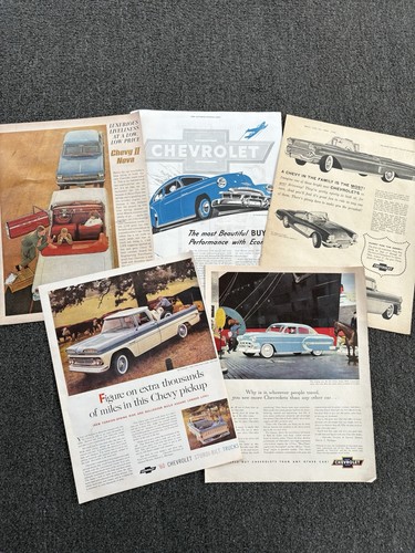 Lot vintage chevrolet print - lot,