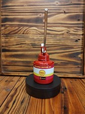 Thumb pump metal oil can 1/2 Pint Shell Theme, Lambretta, Vespa, Scooter