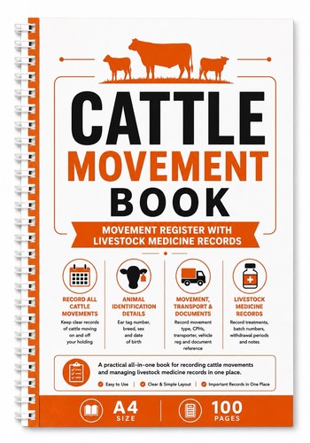 Cattle movement book with - book,
