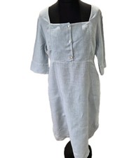Oska Dress Pale Blue 100%linen