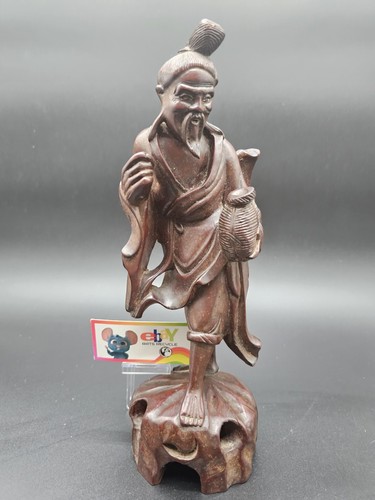 Vintage okimono carved rose - okimono,