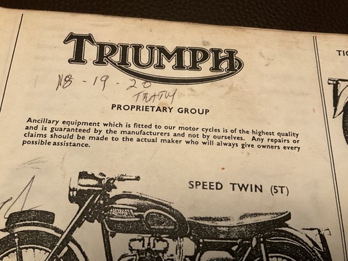 1950s triumph twins parts - 1950s,