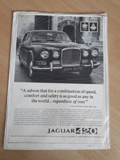 1968 Jaguar 420 - Original Card Mounted Advert