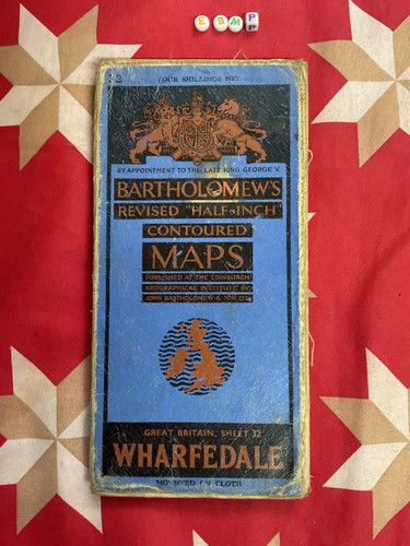 Antique bartholomews map - antique,